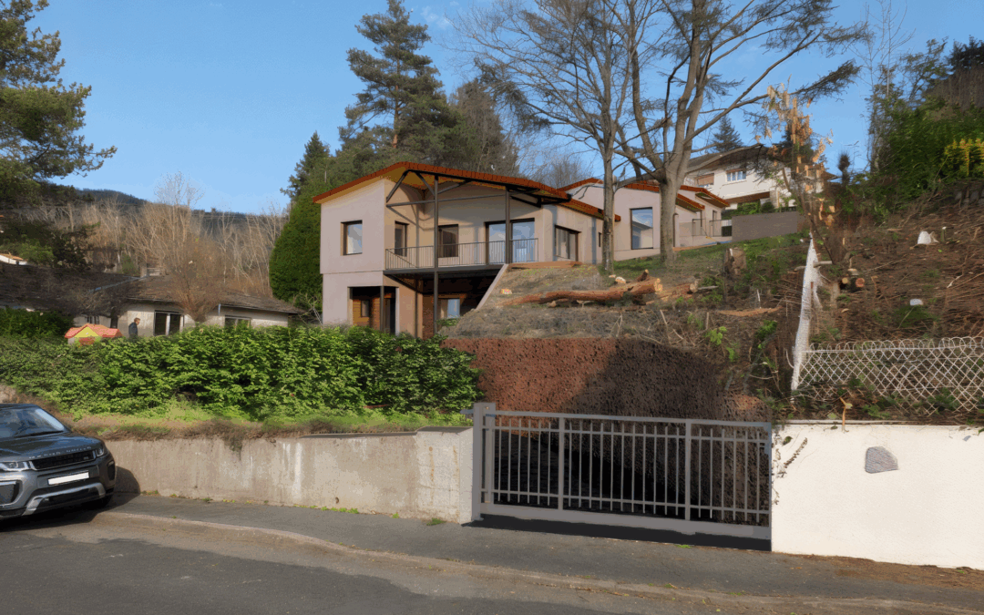 Insérer une maison dans un terrain pentu